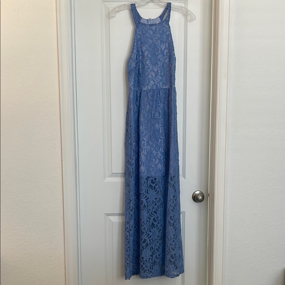 Altar'd State Blue Halter Maxi Sundress